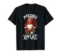 Funny Christmas GNOME Dad Graphic with Broken Leg Merry Xmas Camiseta