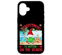 Funny Christmas GNOME For Xmas Vacation On The Beach Carcasa para iPhone 16