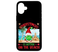 Funny Christmas GNOME For Xmas Vacation On The Beach Carcasa para iPhone 16 Plus