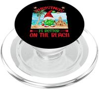 Funny Christmas GNOME For Xmas Vacation On The Beach PopSockets PopGrip para MagSafe