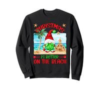 Funny Christmas GNOME For Xmas Vacation On The Beach Sudadera