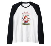 Funny Christmas Golfer Cute Snowman Par-tee Golf Camiseta Manga Raglan