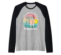 Funny Christmas In July Hot As Balls Santa Summer Party Camiseta Manga Raglan
