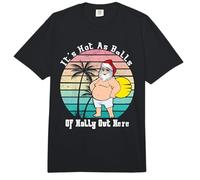 Funny Christmas In July Hot As Balls Santa Summer Party Comfort Colors Adult Heavyweight T-Shirt