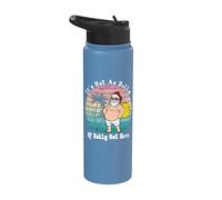 Funny Christmas In July Hot As Balls Santa Summer Party Stainless Steel Insulated Water Bottle