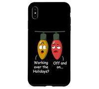 Funny Christmas Lights Joke Light Bulb Working Off On Pun Carcasa para iPhone XS MAX