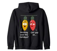 Funny Christmas Lights Joke Light Bulb Working Off On Pun Sudadera con Capucha