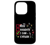 Funny Christmas List Quotes Sayings Illustration Graphic Carcasa para iPhone 14 Pro