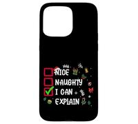 Funny Christmas List Quotes Sayings Illustration Graphic Carcasa para iPhone 15 Pro MAX