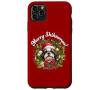 Funny Christmas Merry Shihtzmas Santa Wreath Shih Tzu Lover Carcasa para iPhone 11 Pro MAX