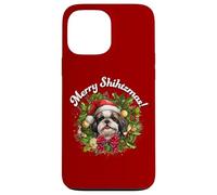 Funny Christmas Merry Shihtzmas Santa Wreath Shih Tzu Lover Carcasa para iPhone 13 Pro MAX