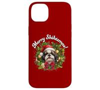Funny Christmas Merry Shihtzmas Santa Wreath Shih Tzu Lover Carcasa para iPhone 14 Plus