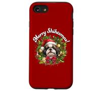 Funny Christmas Merry Shihtzmas Santa Wreath Shih Tzu Lover Carcasa para iPhone SE (2020) / 7/8
