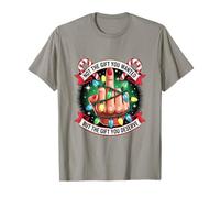 Funny Christmas Middle Finger Graphic Camiseta