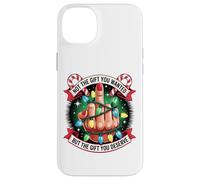 Funny Christmas Middle Finger Graphic Carcasa para iPhone 14 Plus