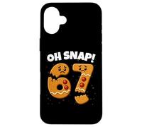 Funny Christmas Oh Snap Gingerbreadman 6 7 Meme Xmas Carcasa para iPhone 16 Plus