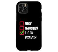 Funny Christmas Santa Clause Checklist Quotes Graphic Carcasa para iPhone 11 Pro
