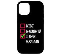 Funny Christmas Santa Clause Checklist Quotes Graphic Carcasa para iPhone 12/12 Pro