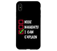 Funny Christmas Santa Clause Checklist Quotes Graphic Carcasa para iPhone XS MAX