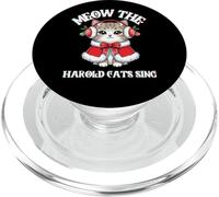 Funny Christmas Sarcástico Travieso maullido los Gatos Harold cantan PopSockets PopGrip para MagSafe