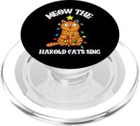 Funny Christmas Sarcástico Travieso maullido los Gatos Harold cantan PopSockets PopGrip para MagSafe