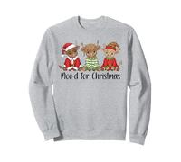 Funny Christmas Scotish Highland Cow Hombres Mujeres Niños Navidad Sudadera