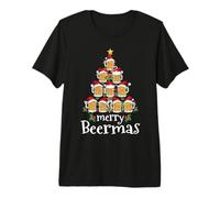 Funny Christmas Shirt Women Men Merry Beermas Beer Mug Tree Camiseta Premium