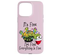 Funny Christmas Turtle It's Fine I'm Fine Everything is Fine Carcasa para iPhone 15 Pro MAX