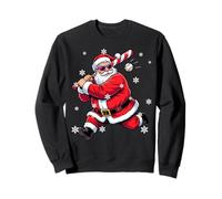Funny Christmas Xmas Santa Baseball Candy Cane Bat Costume Sudadera