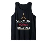 Funny Church Sunday Sermón Humor Cristiano Domingo Estado de ánimo Camiseta sin Mangas