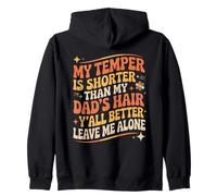 Funny Cita My Temper Shorter Funny Dad Cabello Humor Dicho Sudadera con Capucha