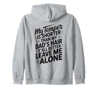 Funny Cita My Temper Shorter Funny Dad Cabello Humor Dicho Sudadera con Capucha