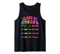 Funny Class of 2038 Grow With Me T-rex Pre-k 12º grado Camiseta sin Mangas