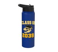 Funny Class of 2039 Grow with Me Dinosaur Graduation Stainless Steel Insulated Water Bottle
