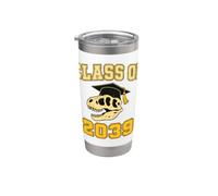 Funny Class of 2039 Grow with Me Dinosaur Graduation Vaso térmico de acero inoxidable de doble pared
