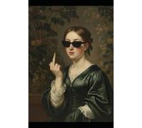 Funny Classical Art Meme Notebook - "Classy But Sassy" Renaissance Woman with Sunglasses & Middle Finger - Sarcastic Lined Journal for Work, School, ... Diary & Gag Gift for Her (6x9, 100 Pages)
