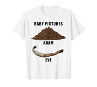 Funny Clean Bible Character Humor - Adam & Even Baby Photos Camiseta