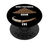 Funny Clean Bible Character Humor - Adam & Even Baby Photos PopSockets PopGrip Adhesivo