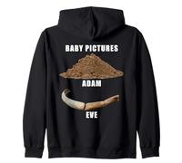 Funny Clean Bible Character Humor - Adam & Even Baby Photos Sudadera con Capucha