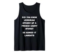 Funny Clean Bible Character Humor - Jeremiah Opened Store Camiseta sin Mangas