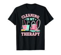 Funny CLEANING Is MY THERAPY Janitor Team Clean Dust Ninja Camiseta