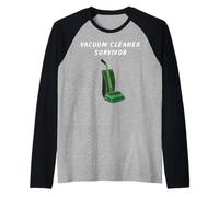Funny Cleaning Lady Aspiradora Superviviente Ama de Casa Camiseta Manga Raglan