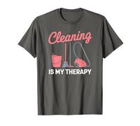 Funny CLEANING MY THERAPY Dueño de mascotas Clean Scrub Squad Camiseta