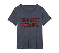 Funny Closet Ninja Organizador Profesional Space Master Camiseta, Mujer Tallas Grandes, Azul Jaspeado, 1XL Grande