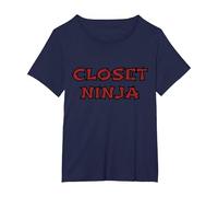 Funny Closet Ninja Organizador Profesional Space Master Camiseta, Mujer Tallas Grandes, Azul Marino, 1XL Grande