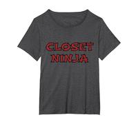 Funny Closet Ninja Organizador Profesional Space Master Camiseta, Mujer Tallas Grandes, Jaspeado Oscuro, 1XL Grande