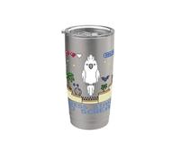 Funny Cockatoo Presiona Start to Scream Pixel Bird Nerd Game Vaso térmico de acero inoxidable de doble pared