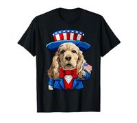 Funny Cocker Spaniel Dog 4 de julio, American Dog Camiseta