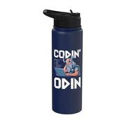 Funny Coder Programador Software Juego de palabras de codificación - Codin' Odin Stainless Steel Insulated Water Bottle
