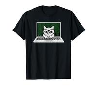 Funny Coding Cat Computer Tech Ingeniero desarrollador de Software Camiseta